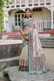 Soft tussar silk patola print saree