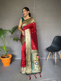 New polka paithani design saree