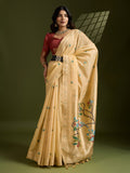 Premium soft muga cotton paithani saree