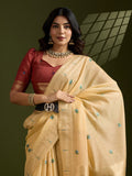 Premium soft muga cotton paithani saree
