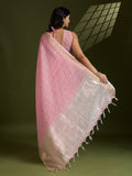 Premium soft tissue linen silk saree
