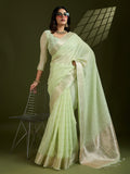 Premium soft tissue linen silk saree