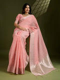 Premium soft tissue linen silk saree