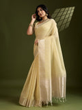 Premium soft tissue linen silk saree