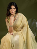 Premium soft tissue linen silk saree