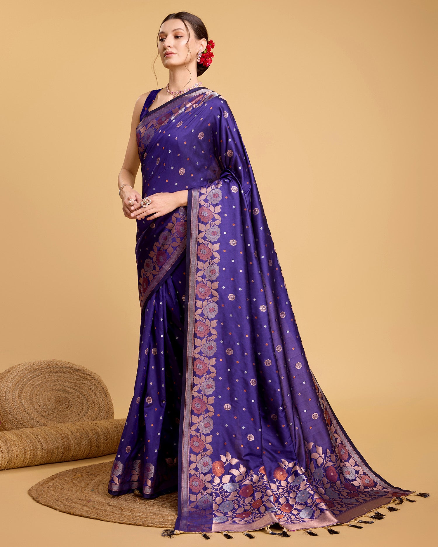 soft silk jacquard work saree