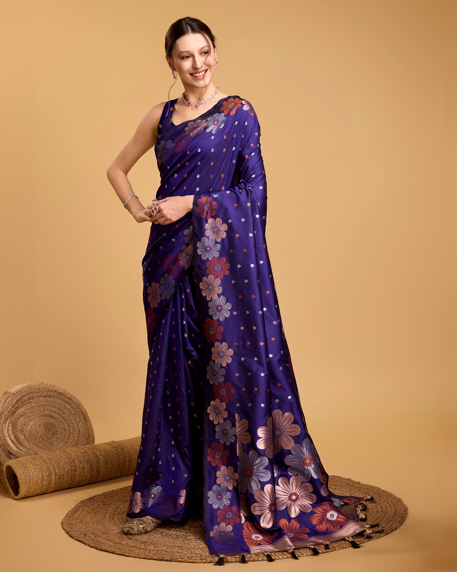 soft silk jacquard work saree