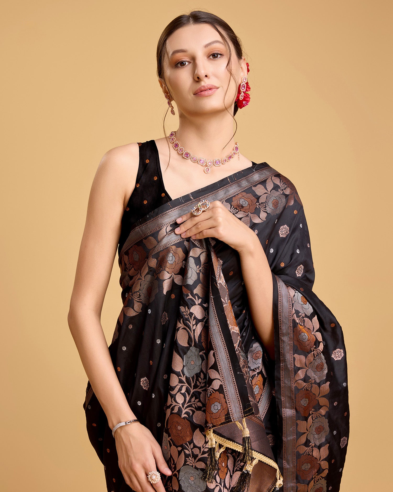 soft silk jacquard work saree