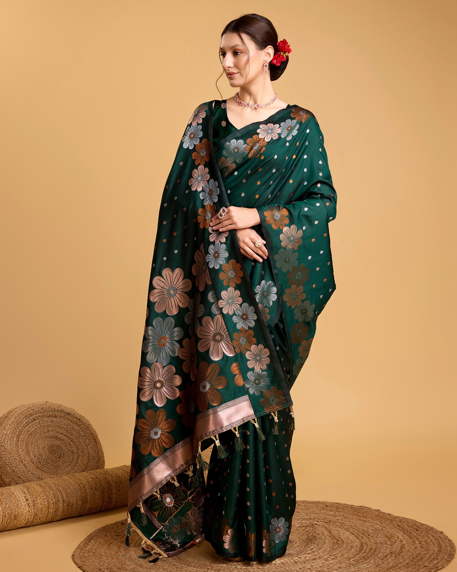 soft silk jacquard work saree