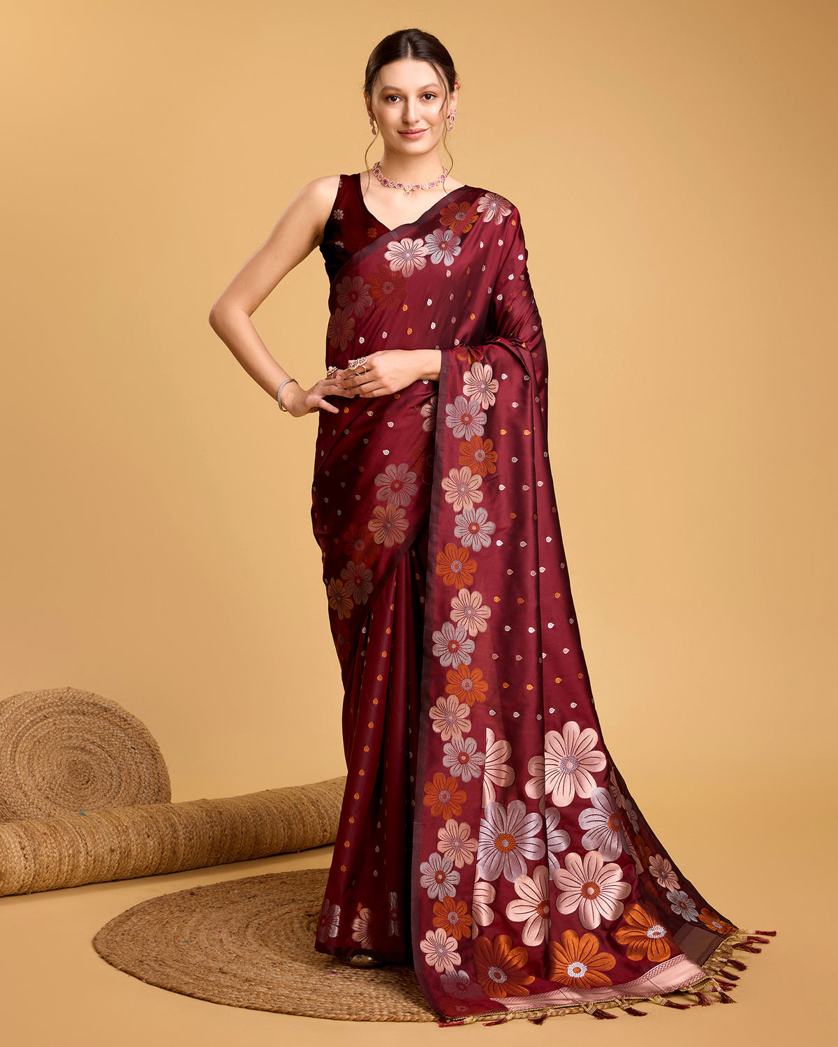 soft silk jacquard work saree