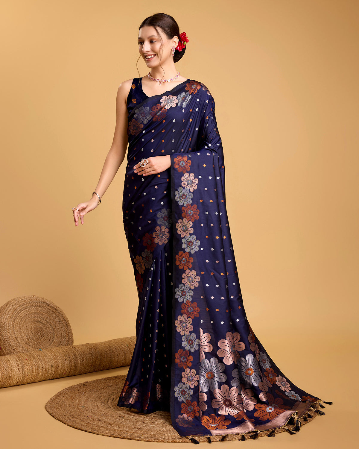 soft silk jacquard work saree