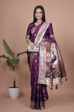 Banarasi silk saree with peacock pallu