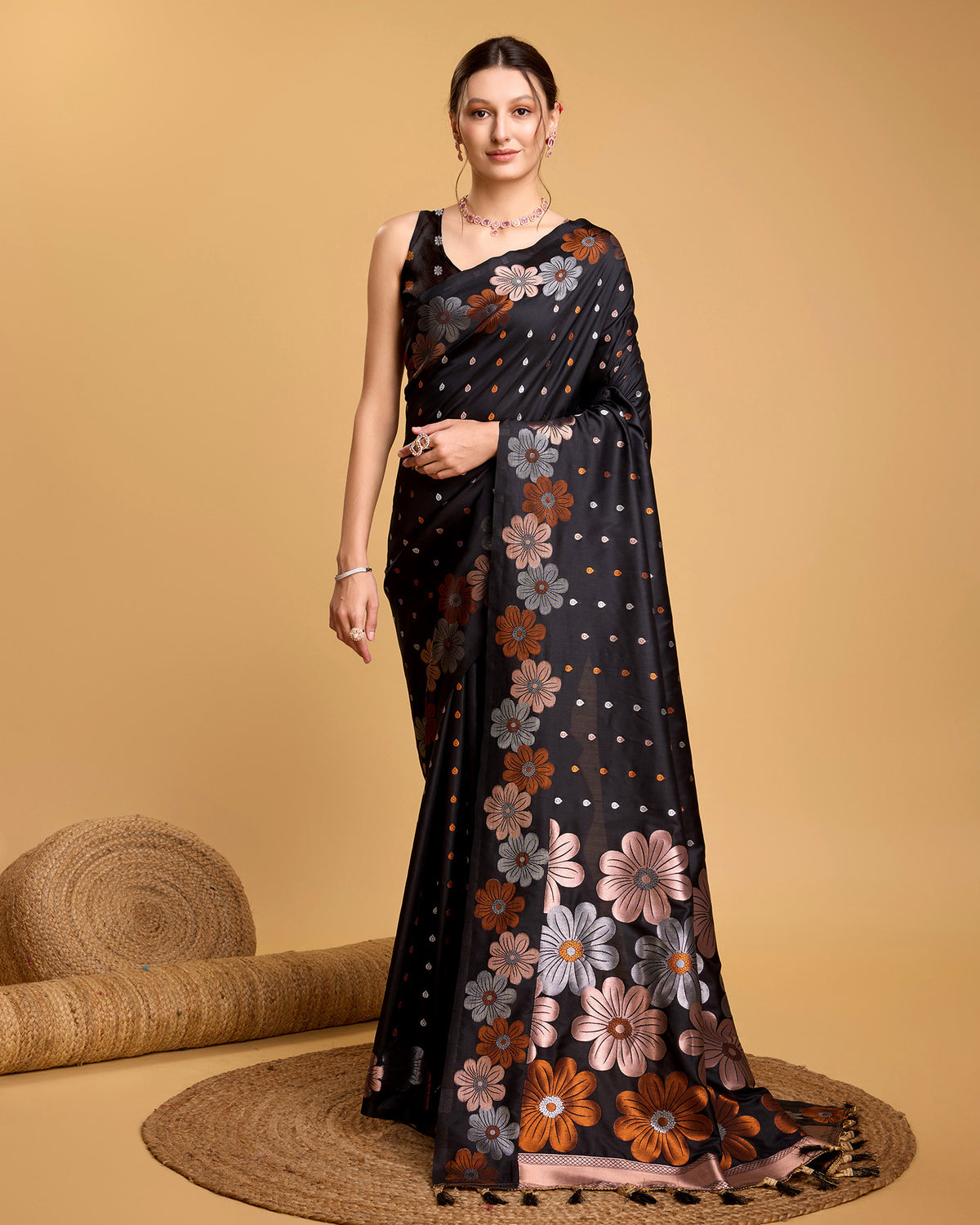 soft silk jacquard work saree