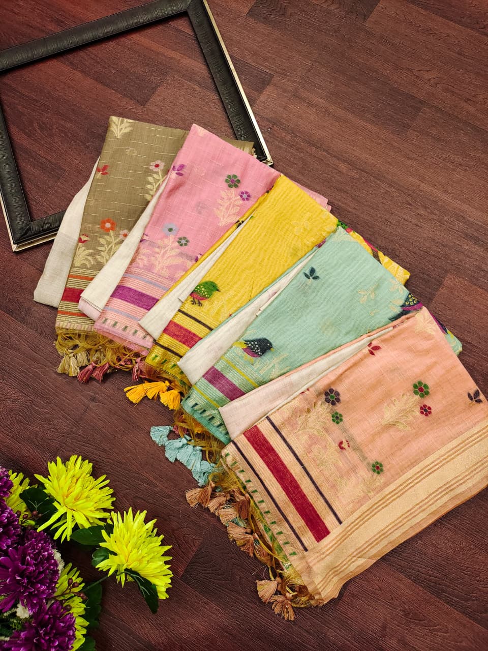 Soft muga citton saree
