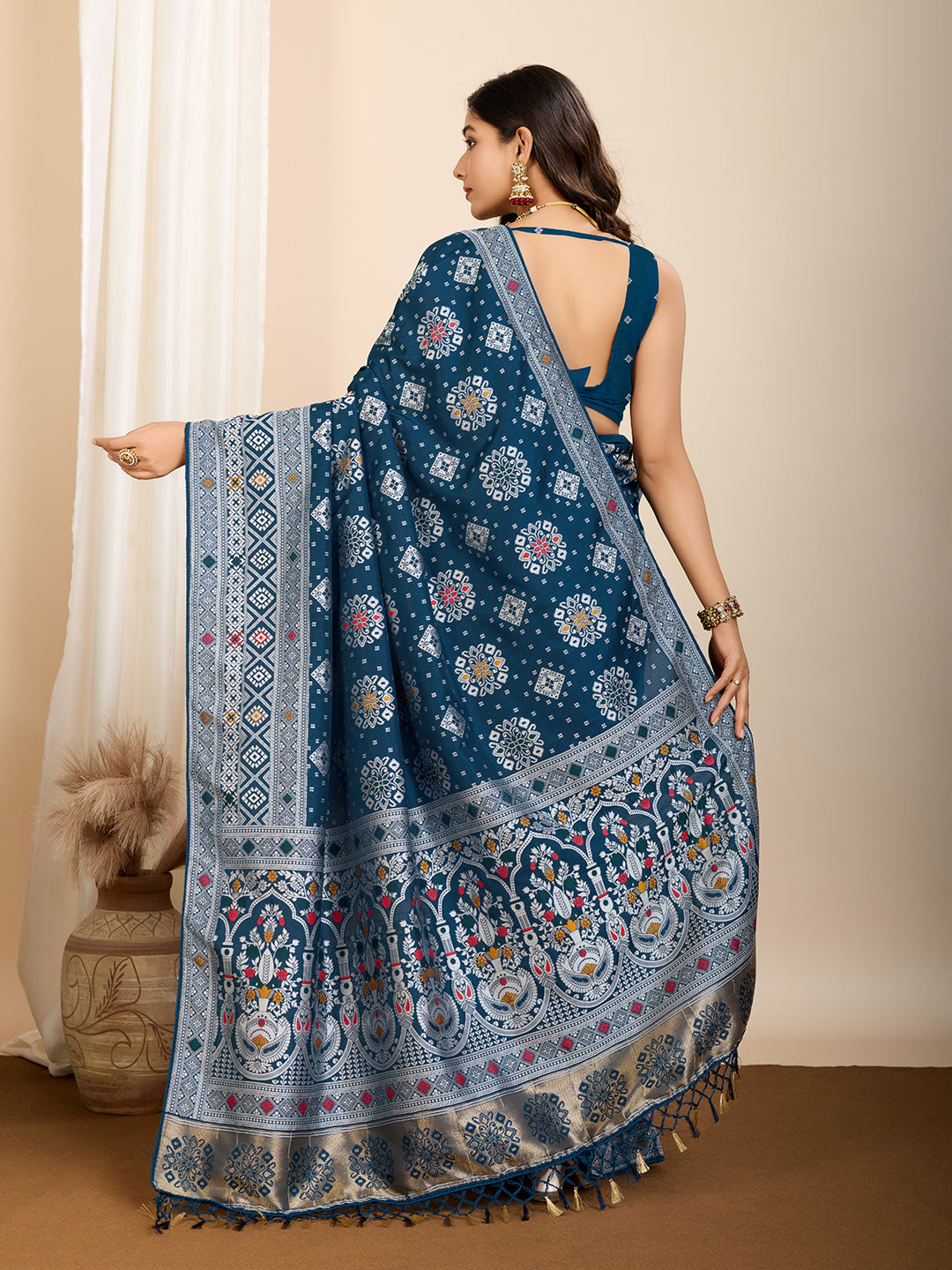 Maslin silk dola saree