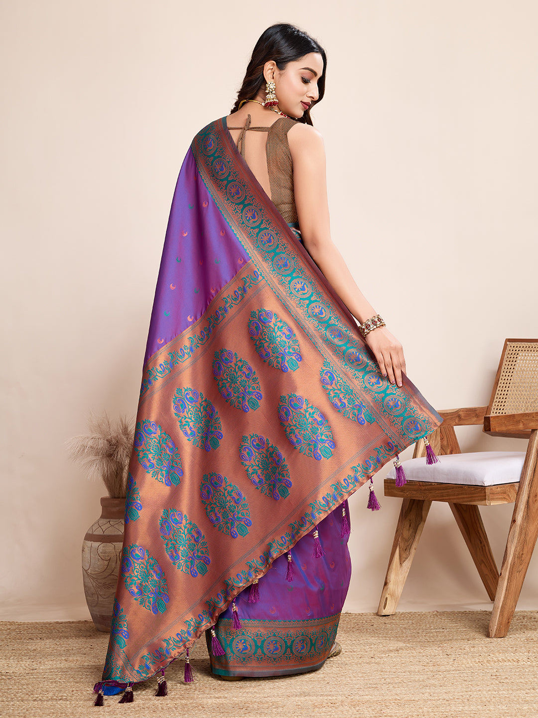 Festival jacquard cotton saree