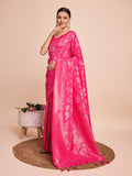 soft silk zari work saree