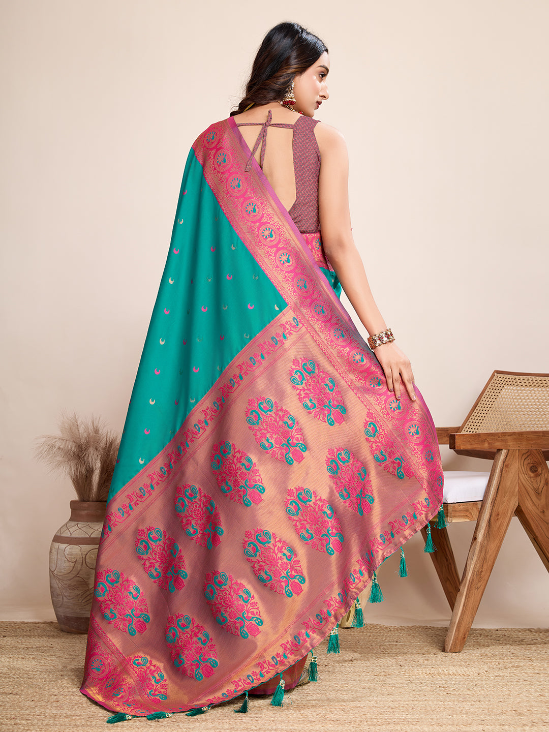 Festival jacquard cotton saree