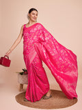 soft silk zari work saree