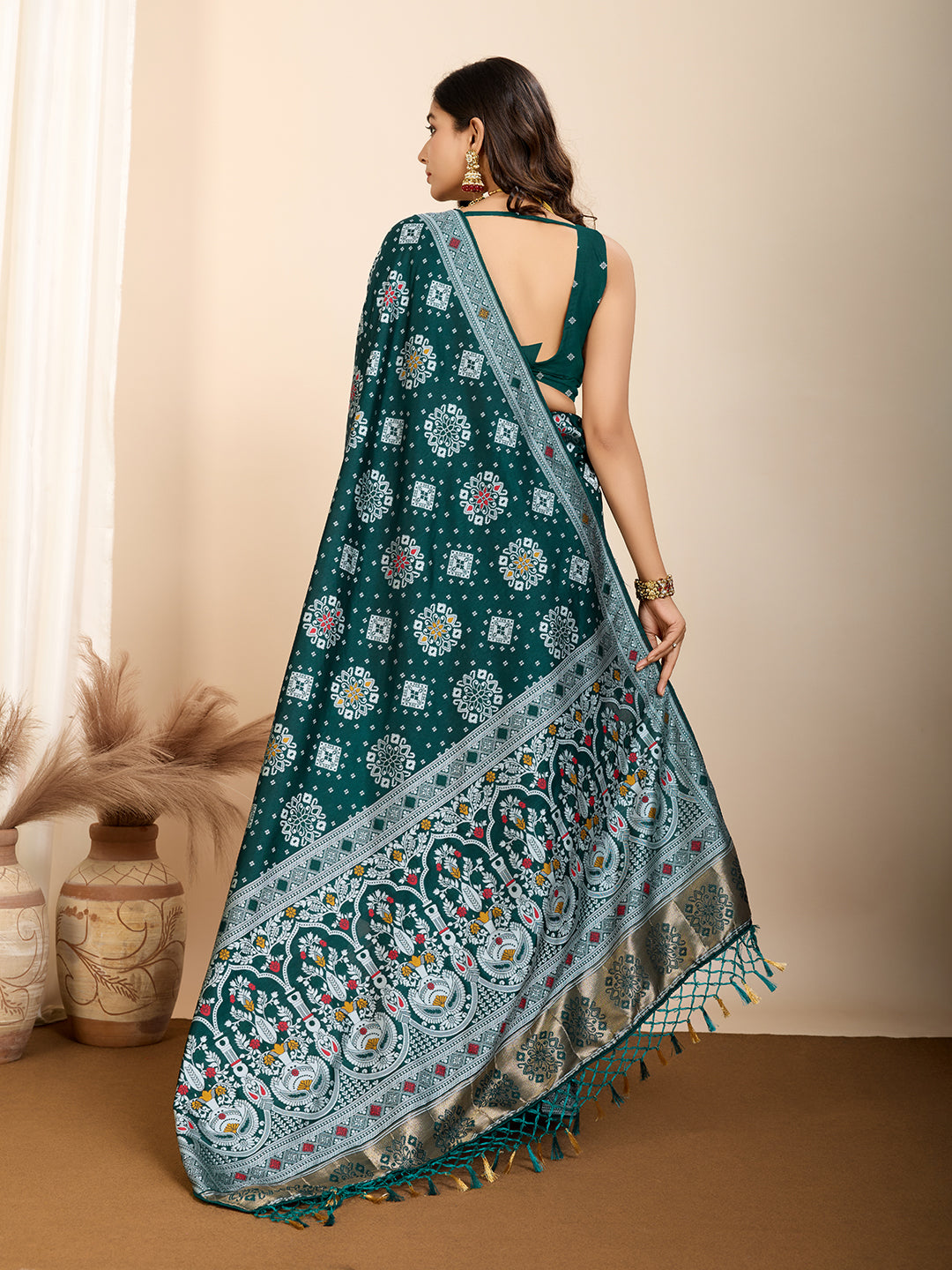 Maslin silk dola saree