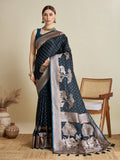 Soft silk zari design  saree