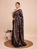 soft silk zari work saree