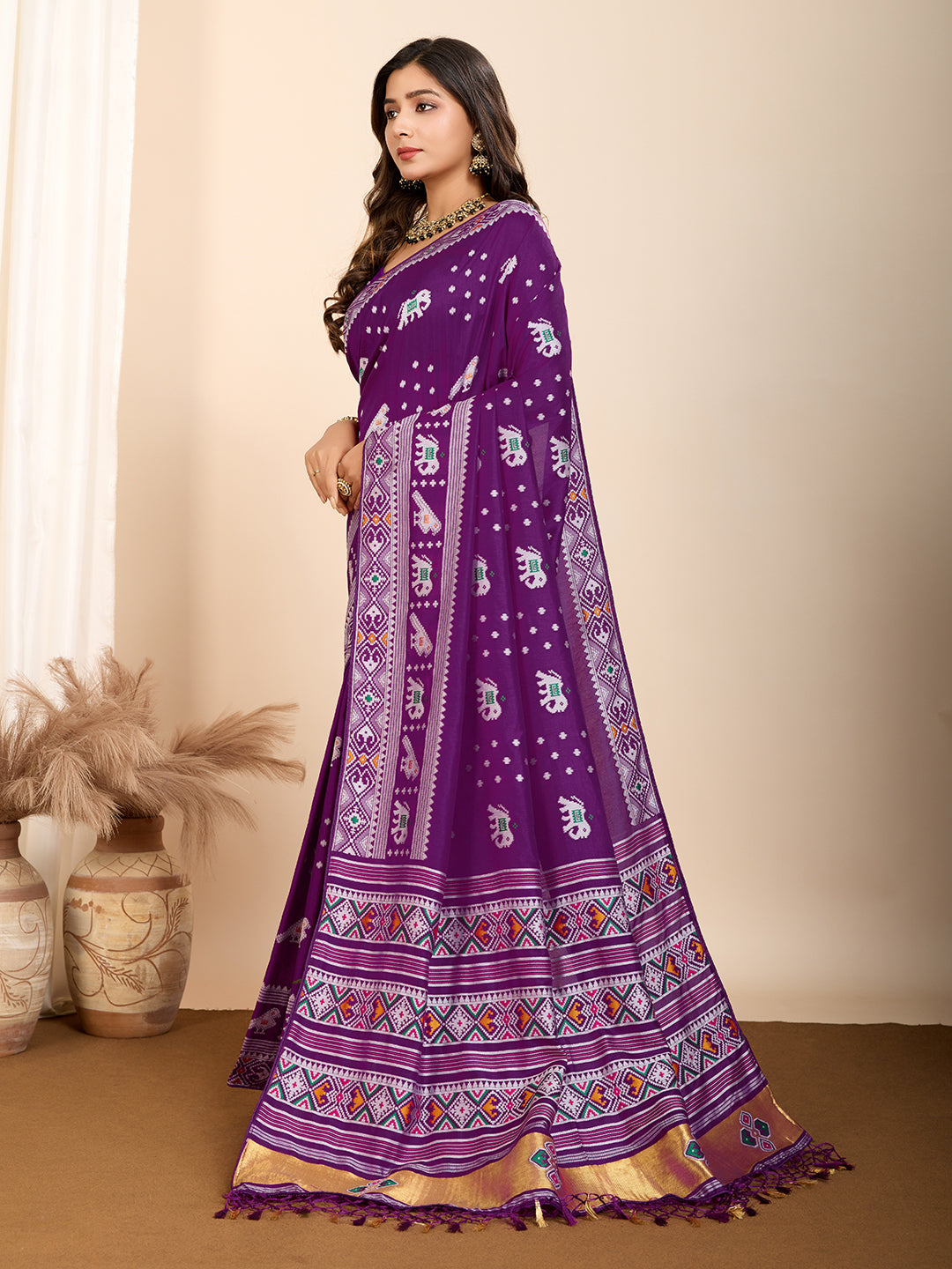 Maslin silk dola saree