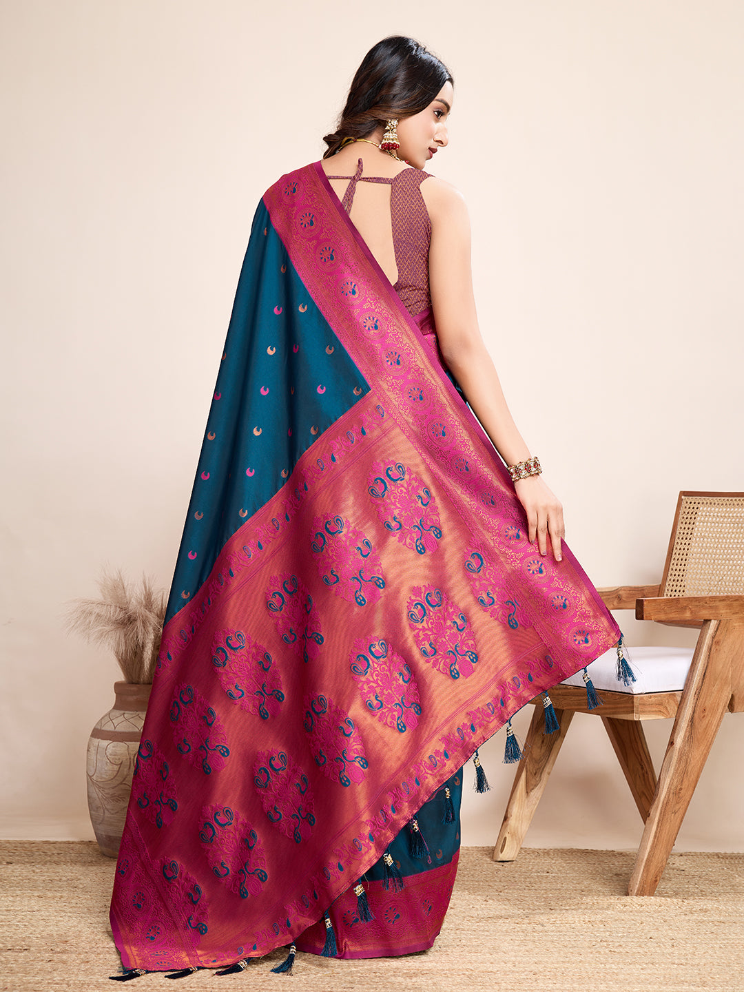 Festival jacquard cotton saree