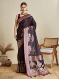Soft silk zari design  saree
