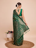 soft silk zari work saree