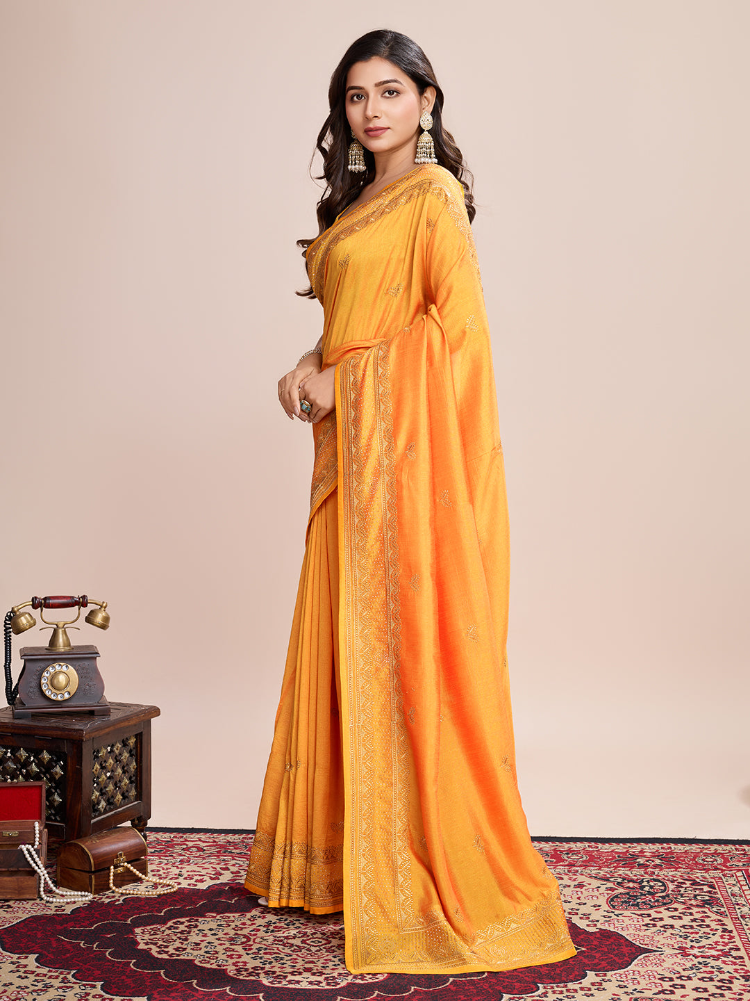 Emroidery silk saree