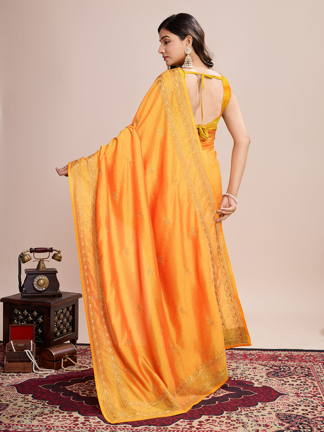 Emroidery silk saree