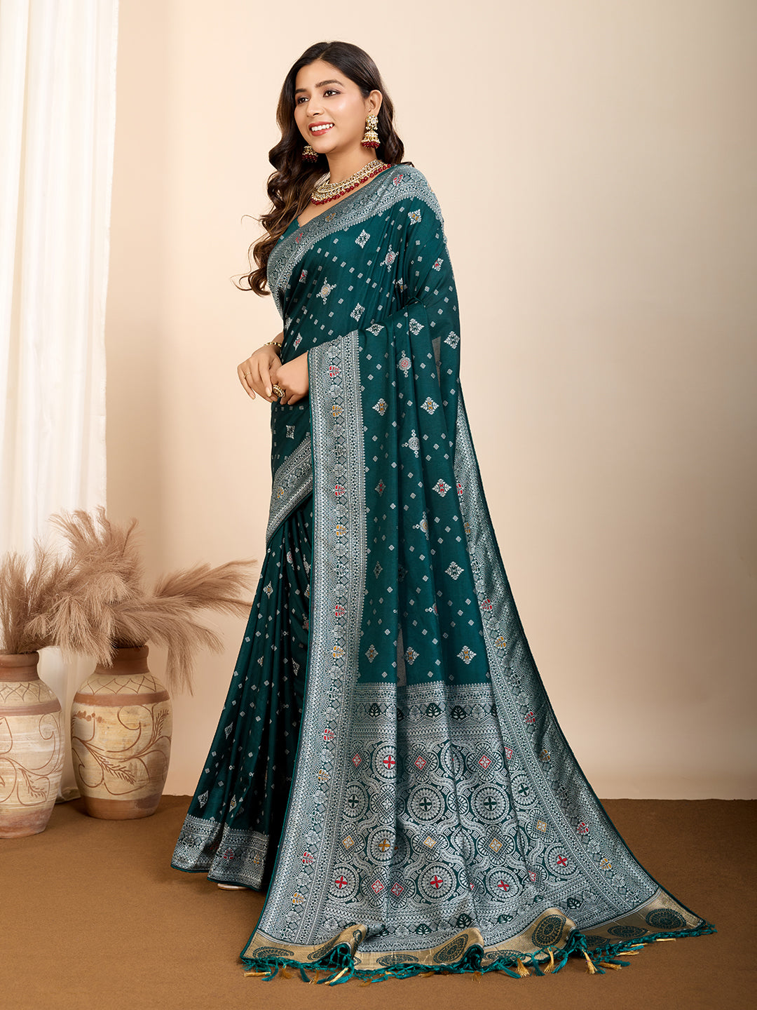 Maslin silk dola saree