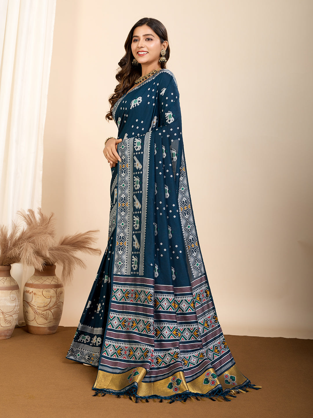 Maslin silk dola saree