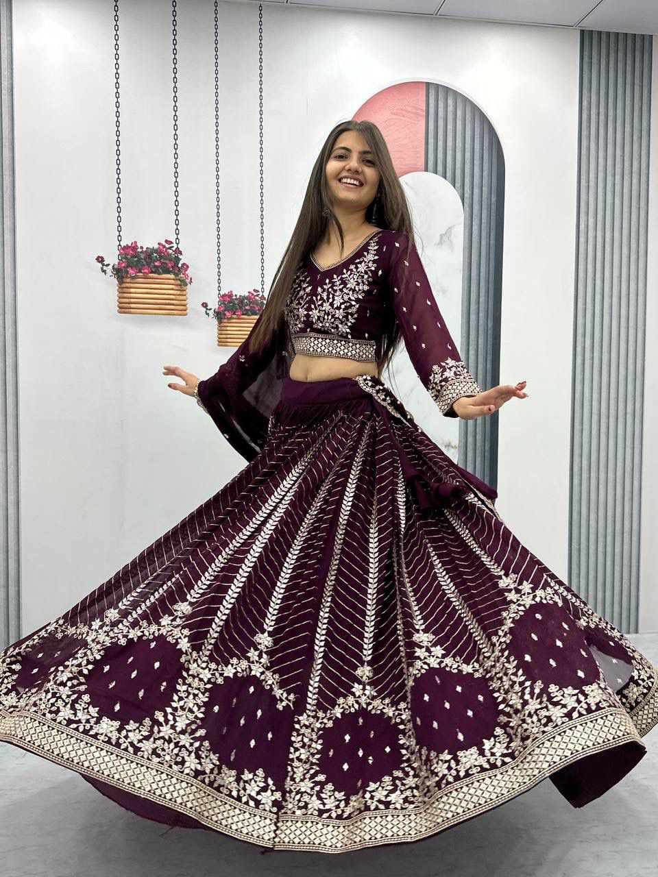 New ocean designer lahenga choli