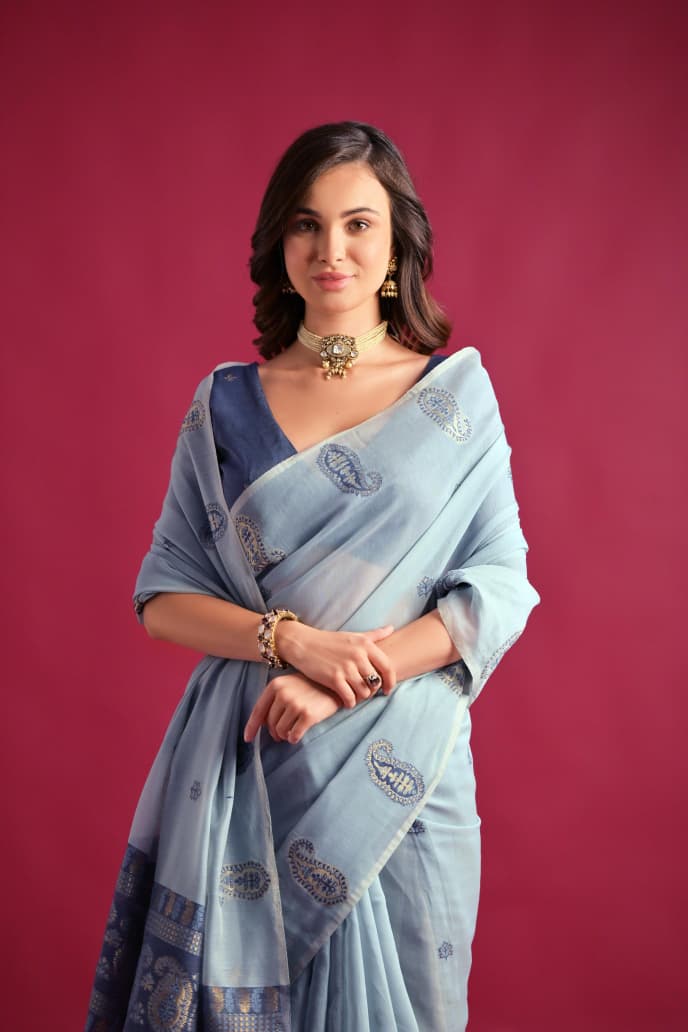 Soft mul cotton saree