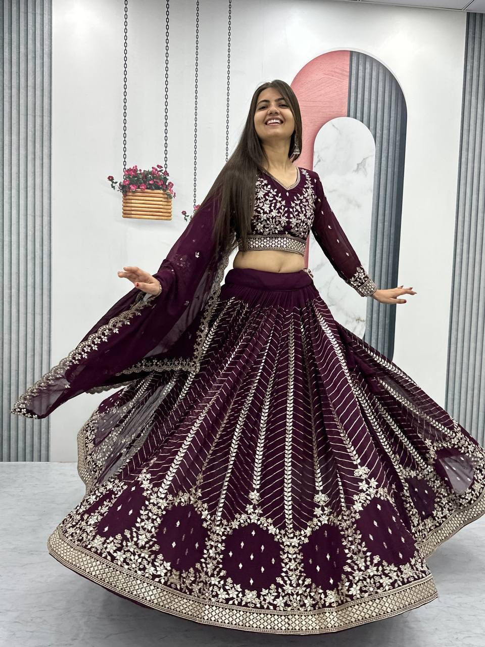 New ocean designer lahenga choli