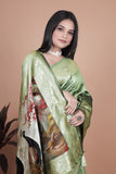 Banarasi silk saree with peacock pallu