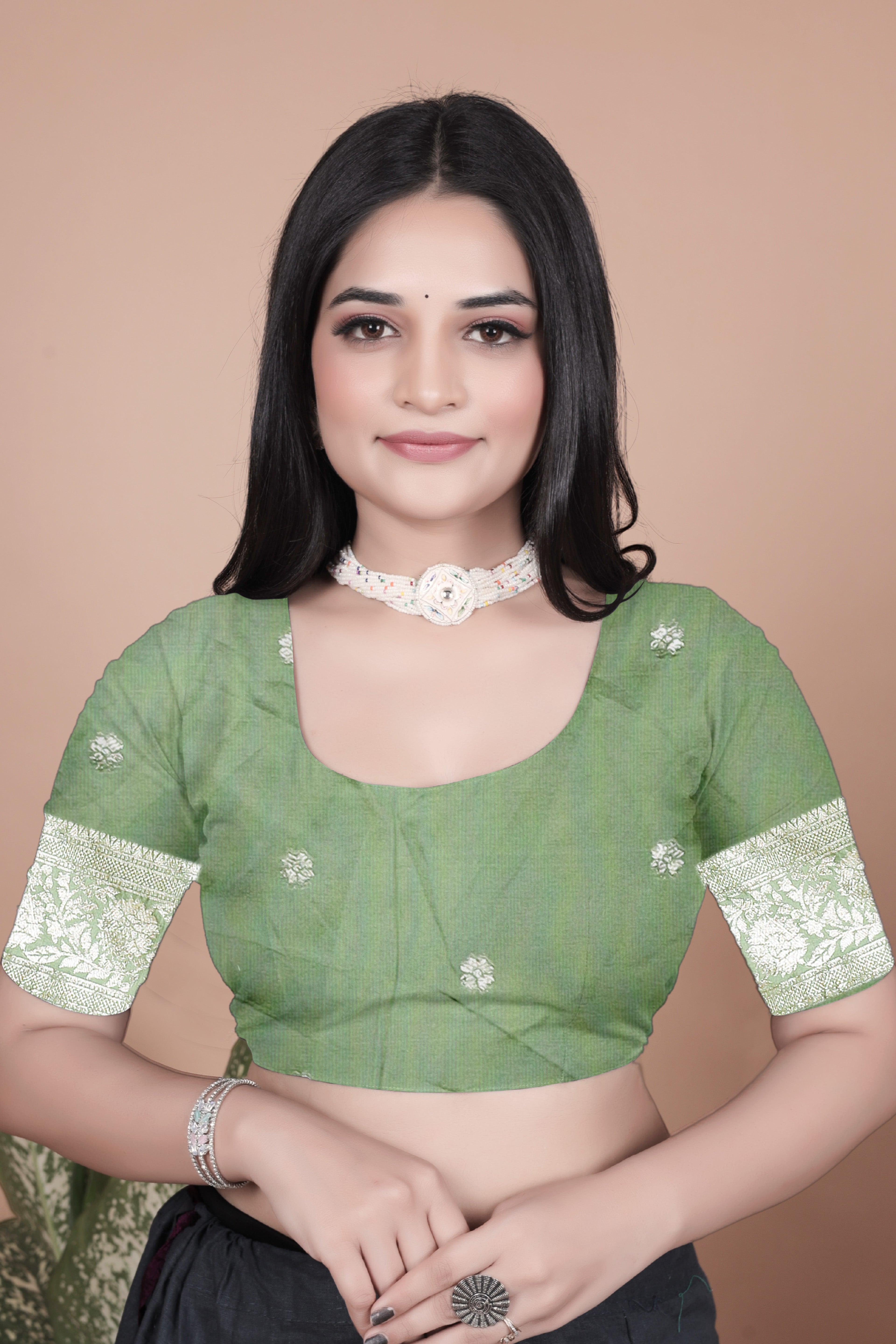 Banarasi silk saree with peacock pallu