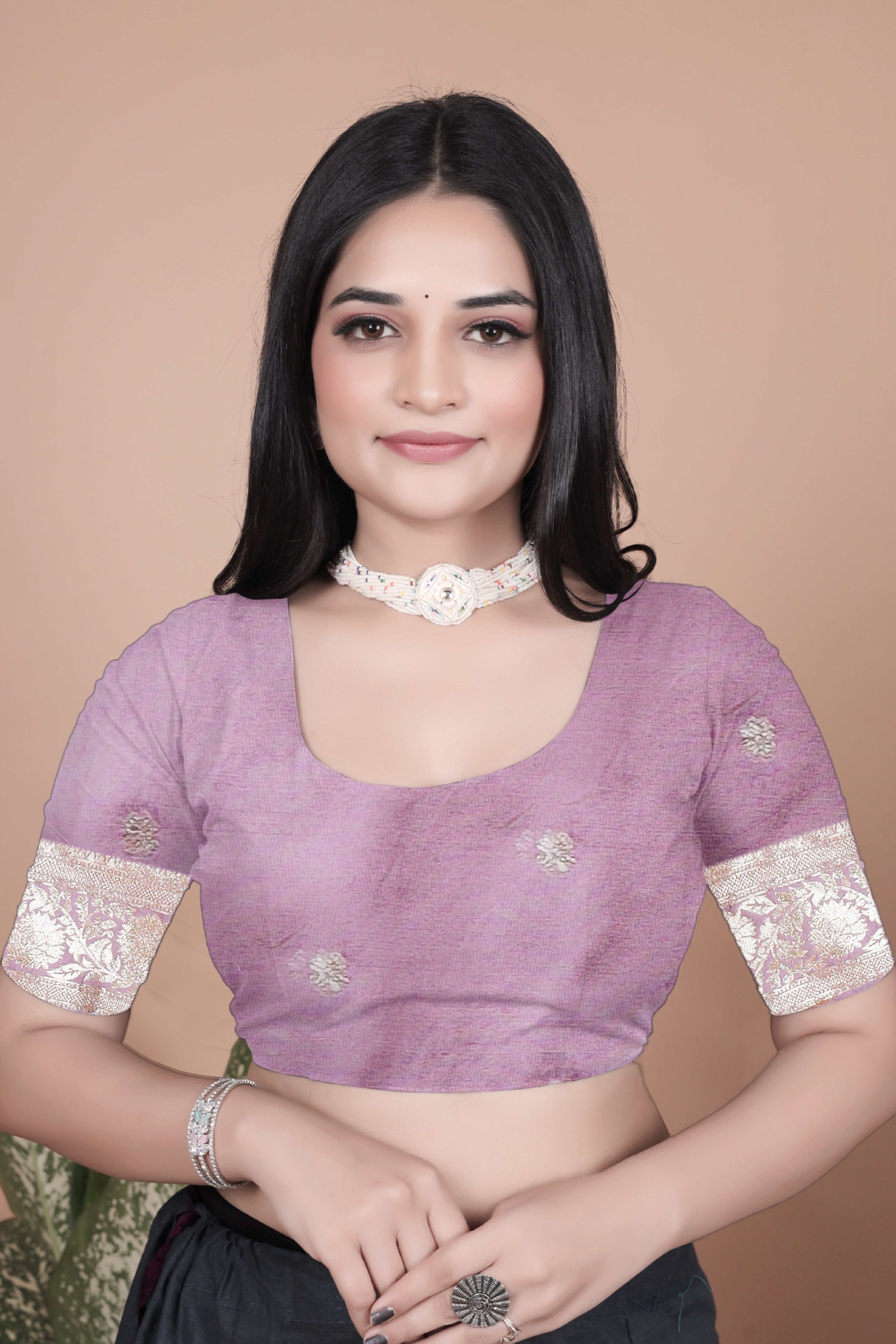 Banarasi silk saree with peacock pallu