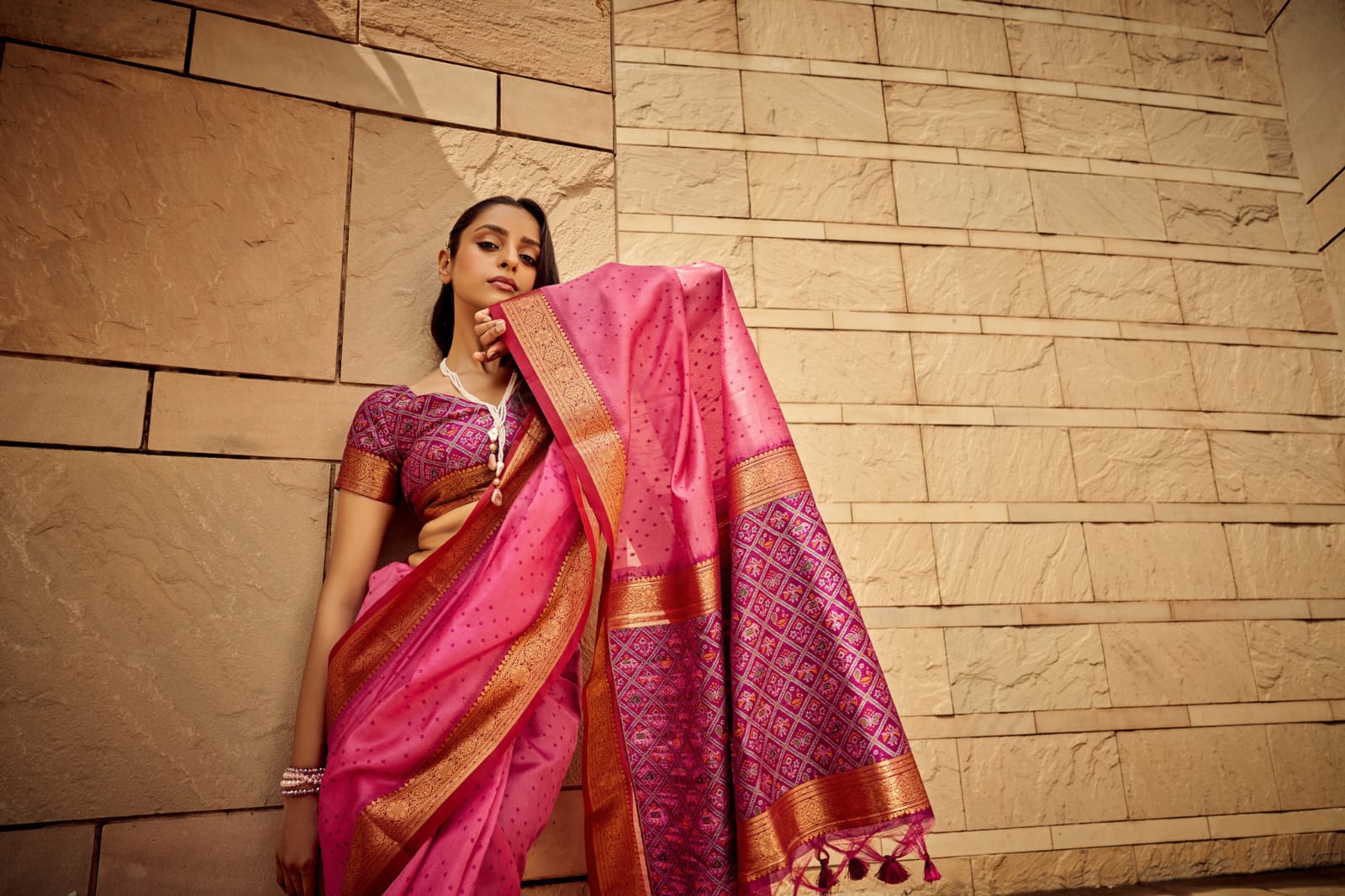 Soft khadi raw silk saree