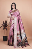 Banarasi silk saree with peacock pallu