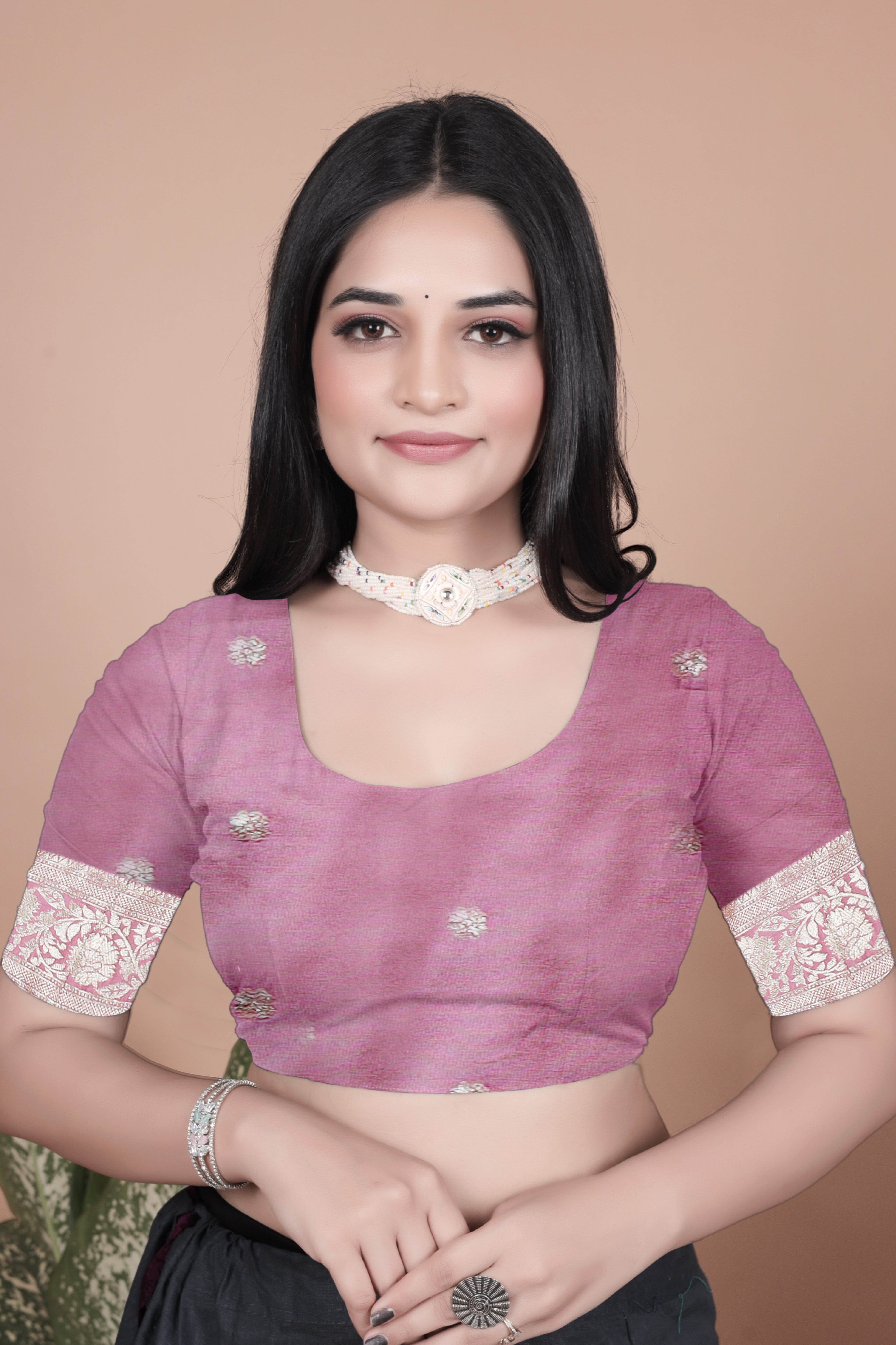 Banarasi silk saree with peacock pallu