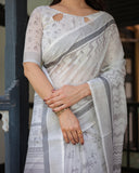 Premium soft linen saree