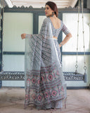 Premium soft linen saree