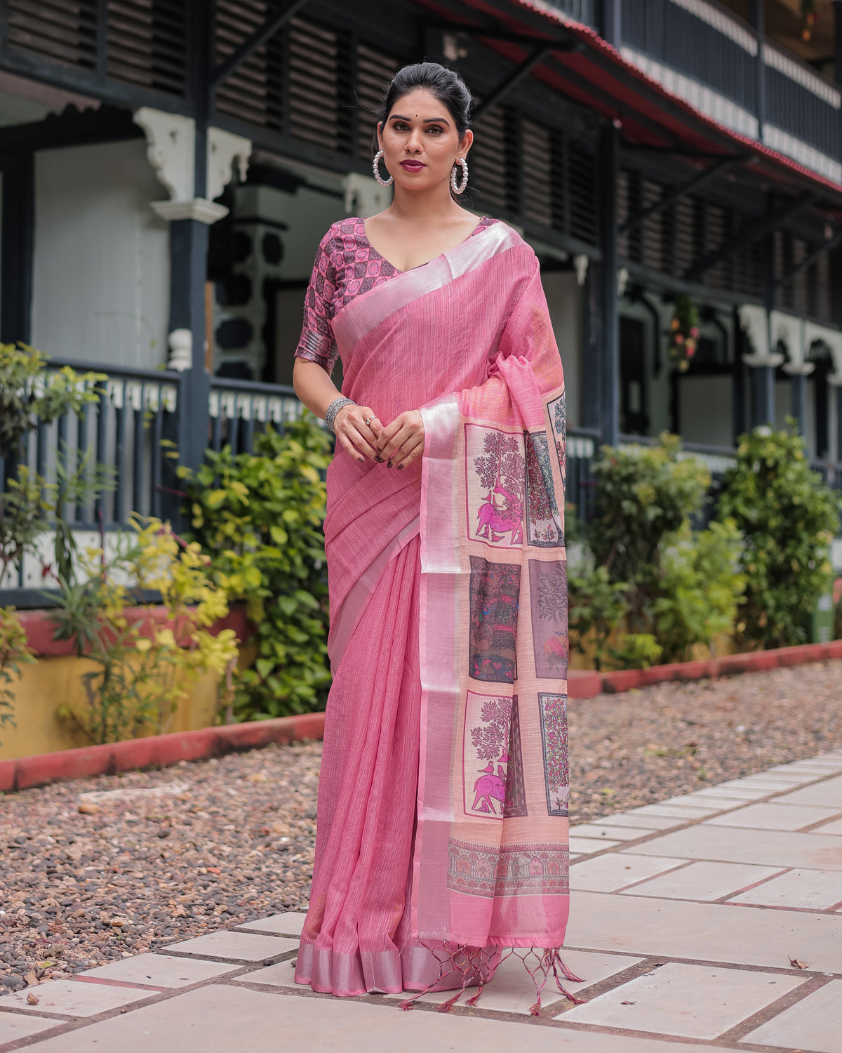 Premium soft linen saree