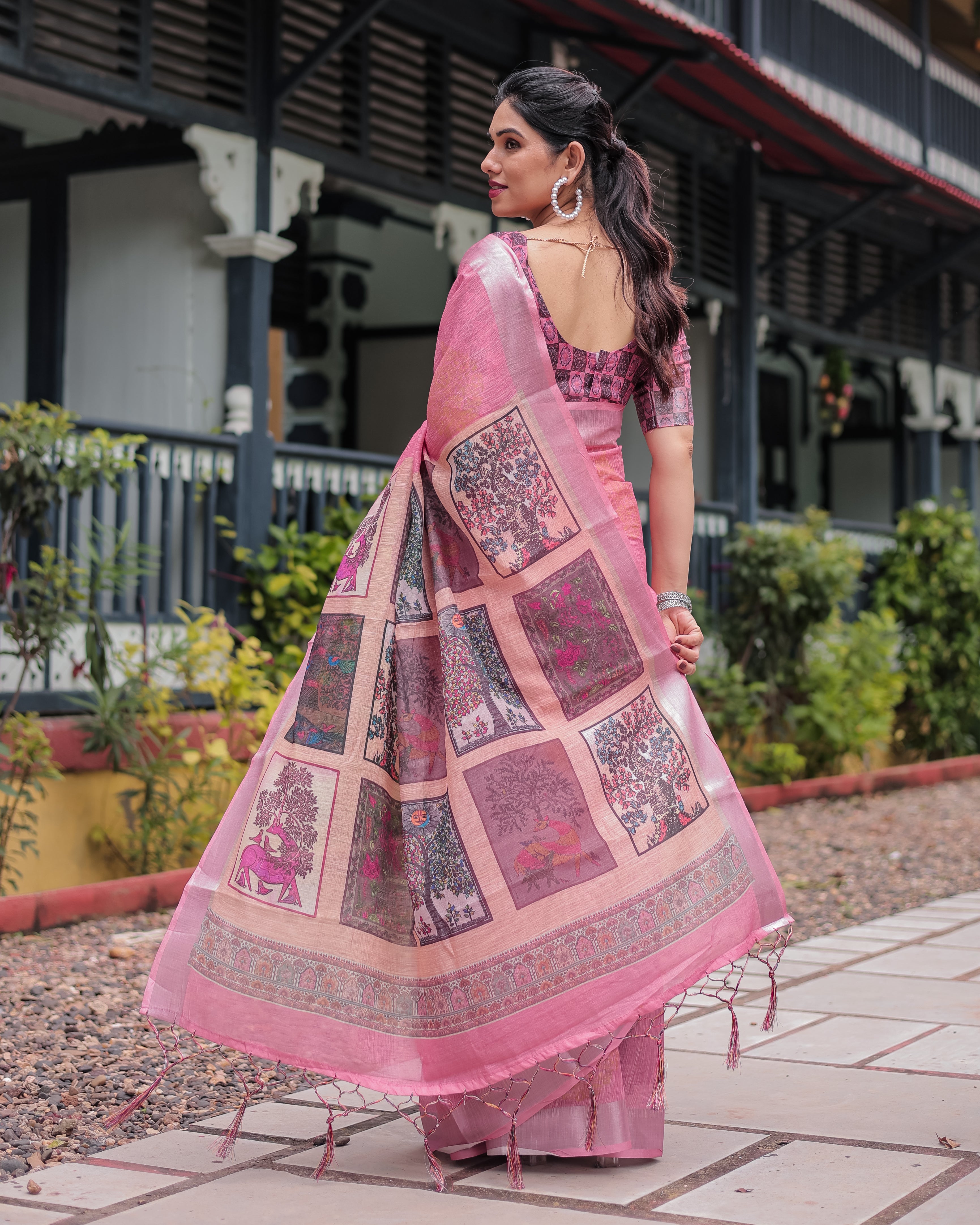 Premium soft linen saree