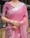Premium soft linen saree