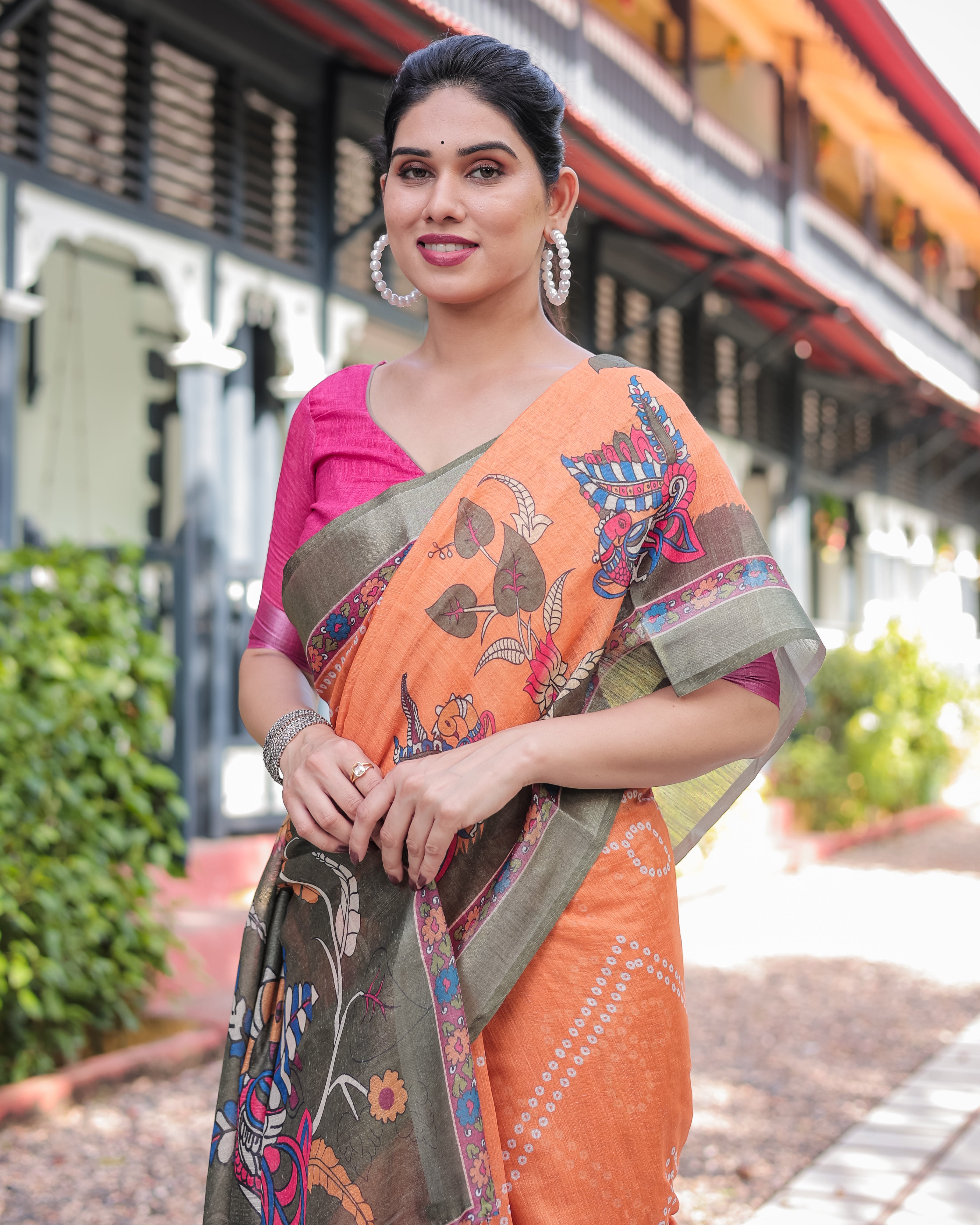 Premium soft linen saree