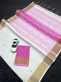 Soft linen saree